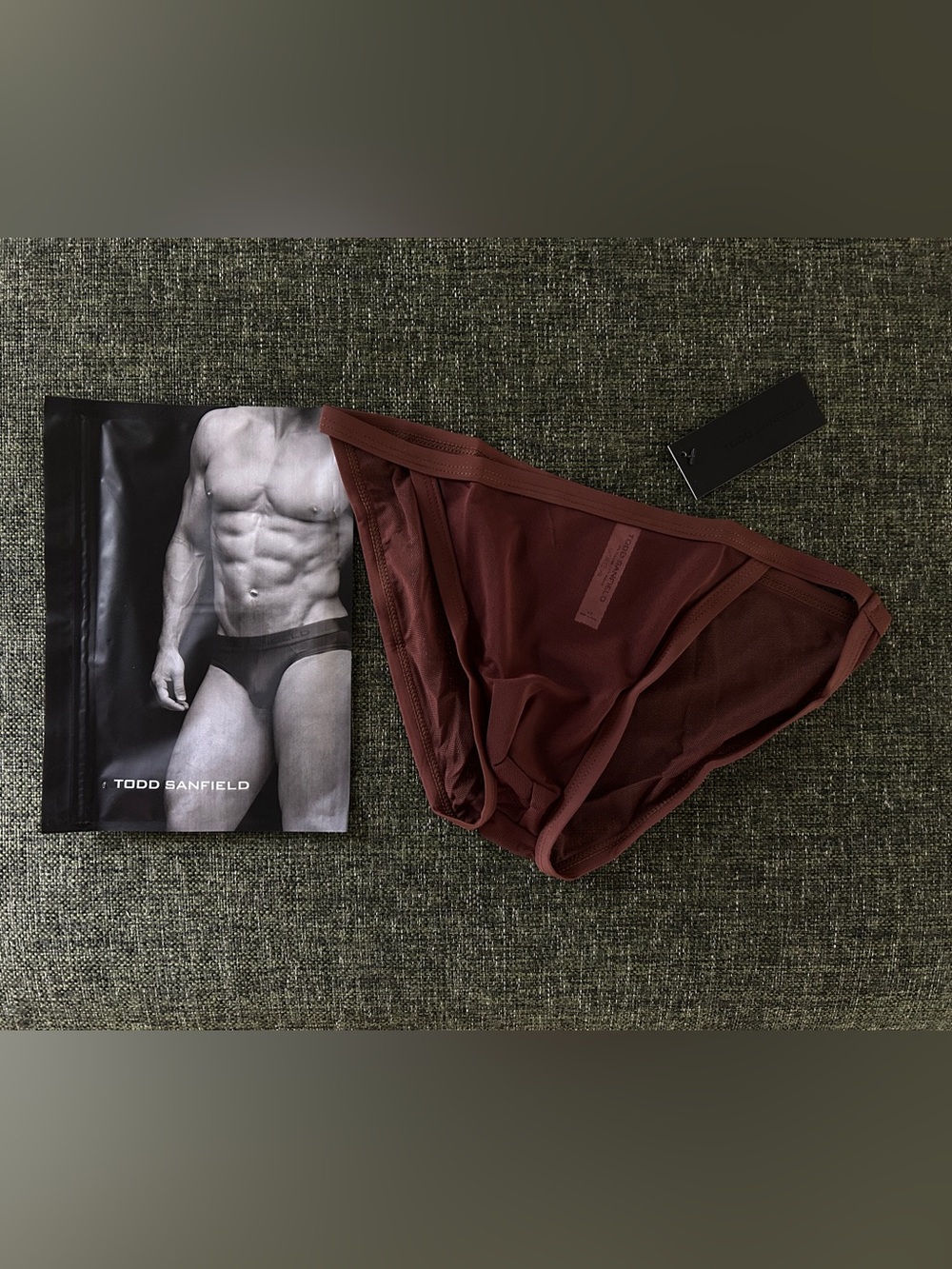 Todd Sanfield Defiant Endurance Mesh Brief in Leather